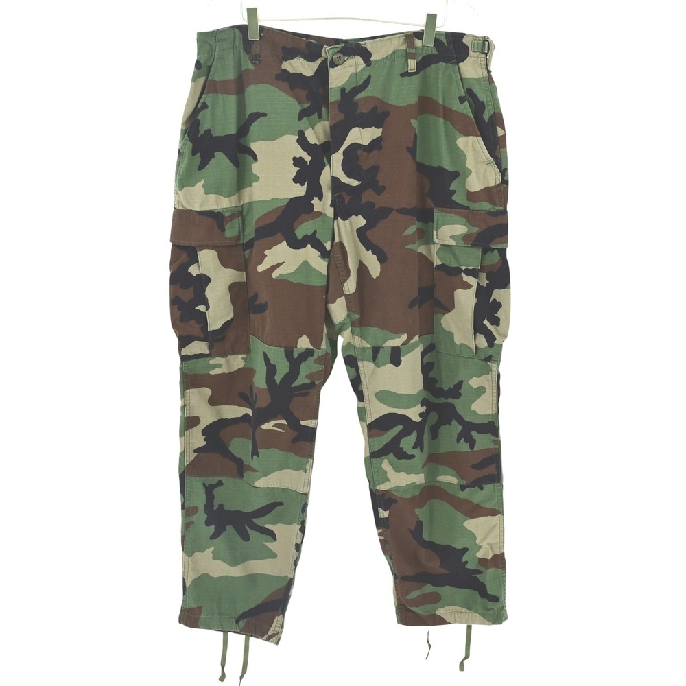 Y2K Vintage 2000 Propper US Military Woodland Camo Combat Cargo Trousers Pants